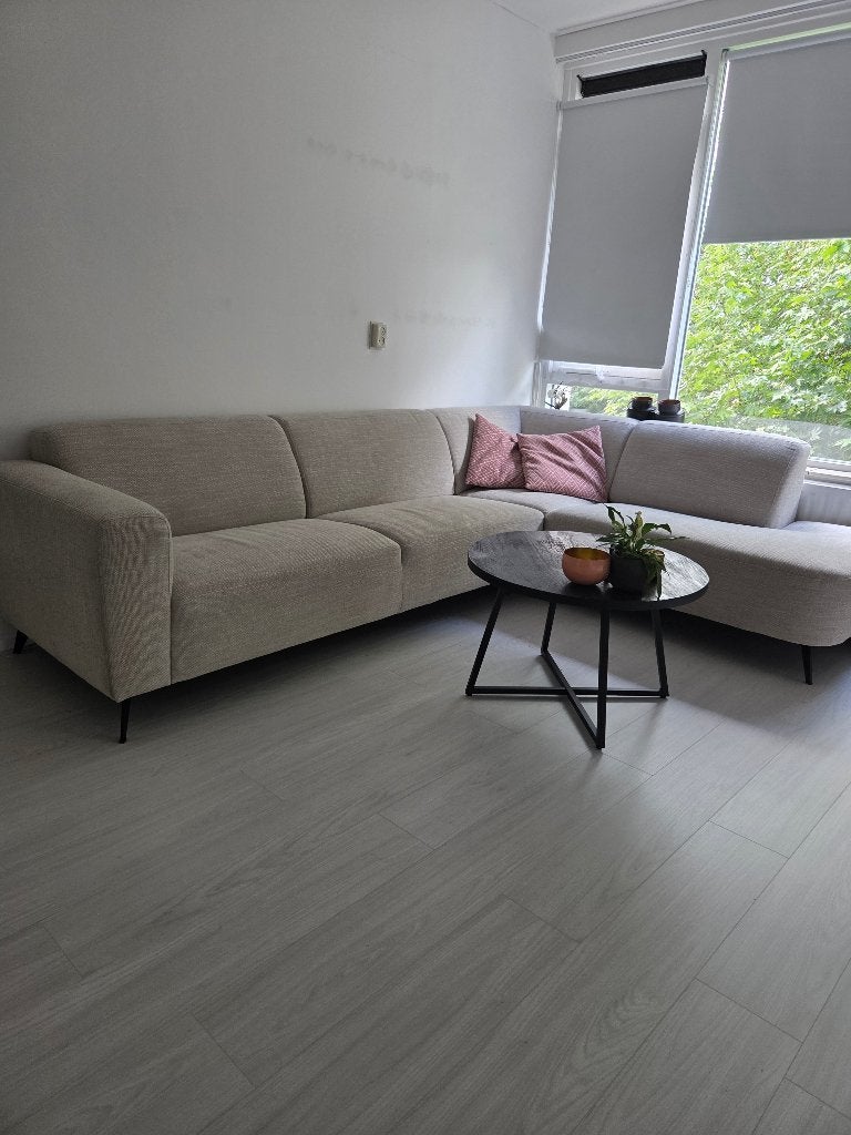 Hoekbank rechts Micco beige van Profijt meubels, Ophalen, 250 tot 300 cm, Minder dan 75 cm, Hoekbank