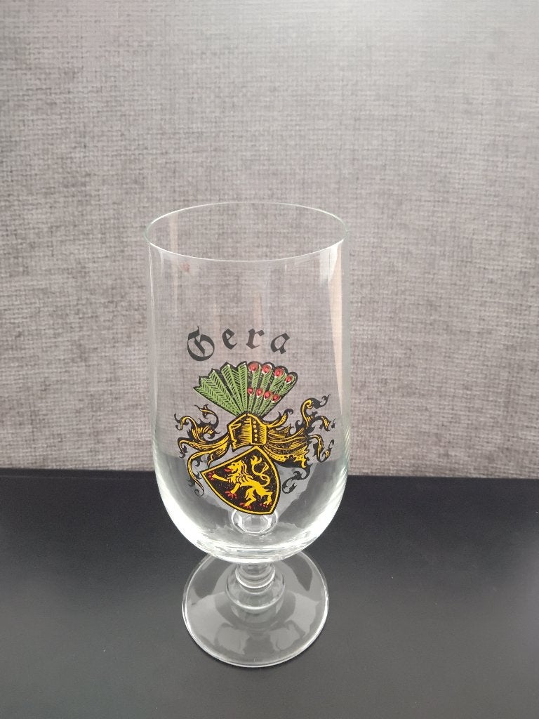 Bierglas met het wapen van Gera, Ophalen of Verzenden, Zo goed als nieuw, Bierglas