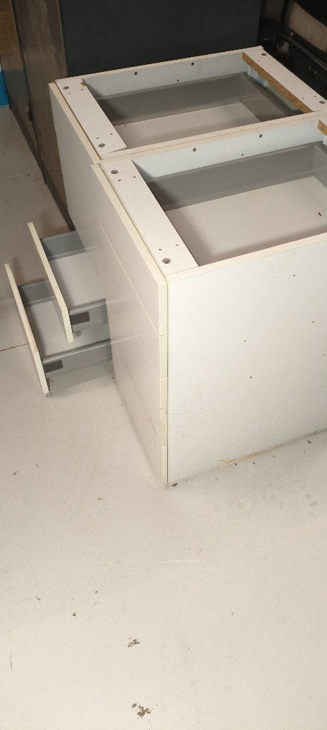 2 Ladeblokken Ikea keuken, Ophalen, Minder dan 50 cm, Gebruikt, Wit