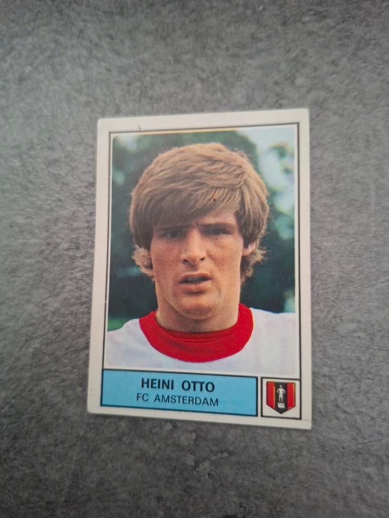 Panini sticker Voetbal 78. Speler Heini Otto FC Amsterdam., Verzenden, Zo goed als nieuw, Sticker