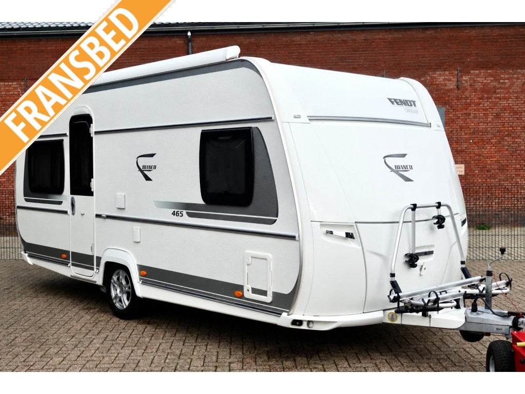 Fendt Bianco 465 SFB Mover Luifel Fietsrek 1e eigenaar 1500K, Caravans en Kamperen, Dwarsbed, Rondzit, Tot en met 4, 1000 - 1250 kg