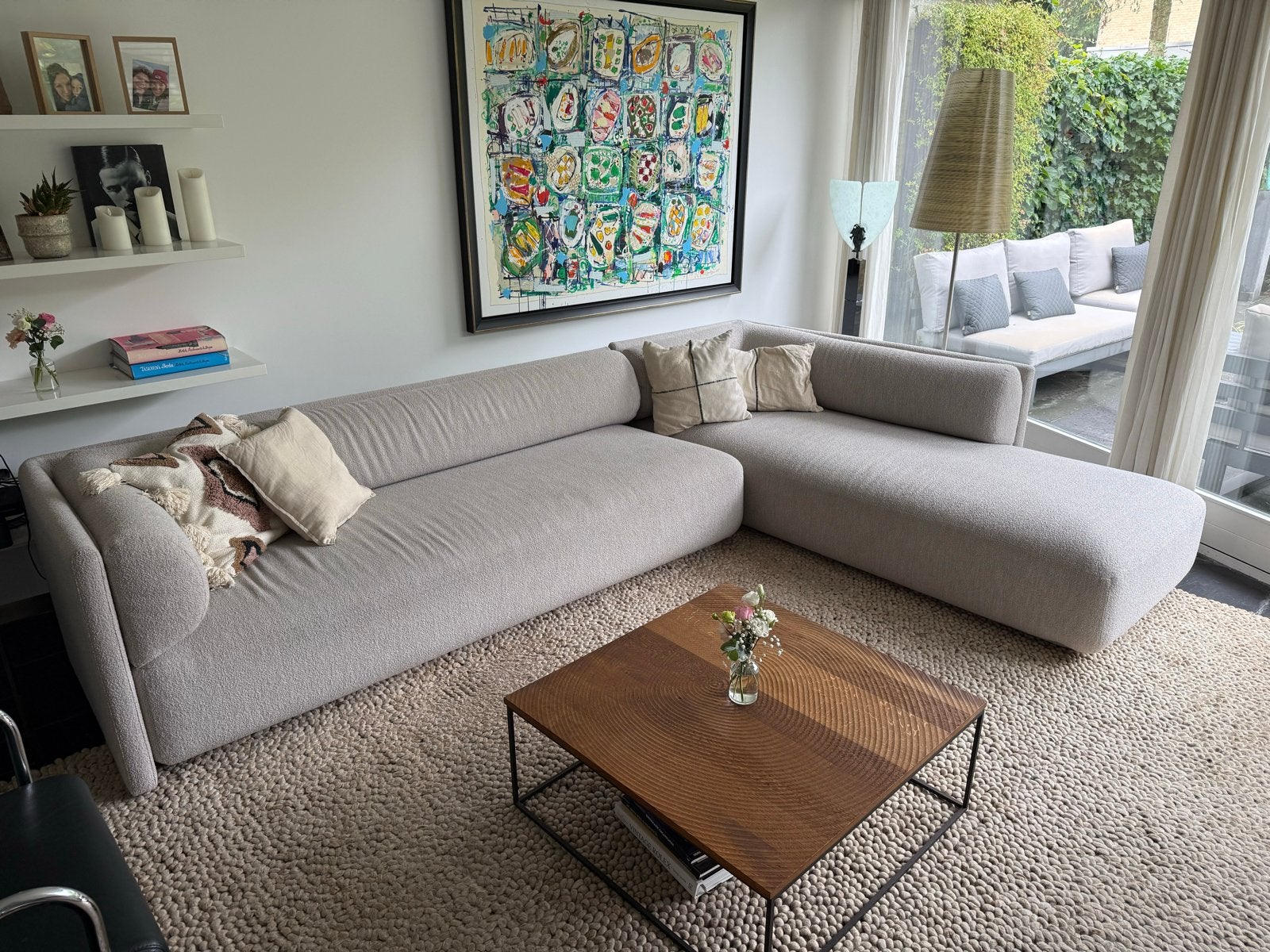 FEST Amsterdam Bolster hoekbank longchair rechts beige 2023, 100 tot 125 cm, Design, Hoekbank, 300 cm of meer