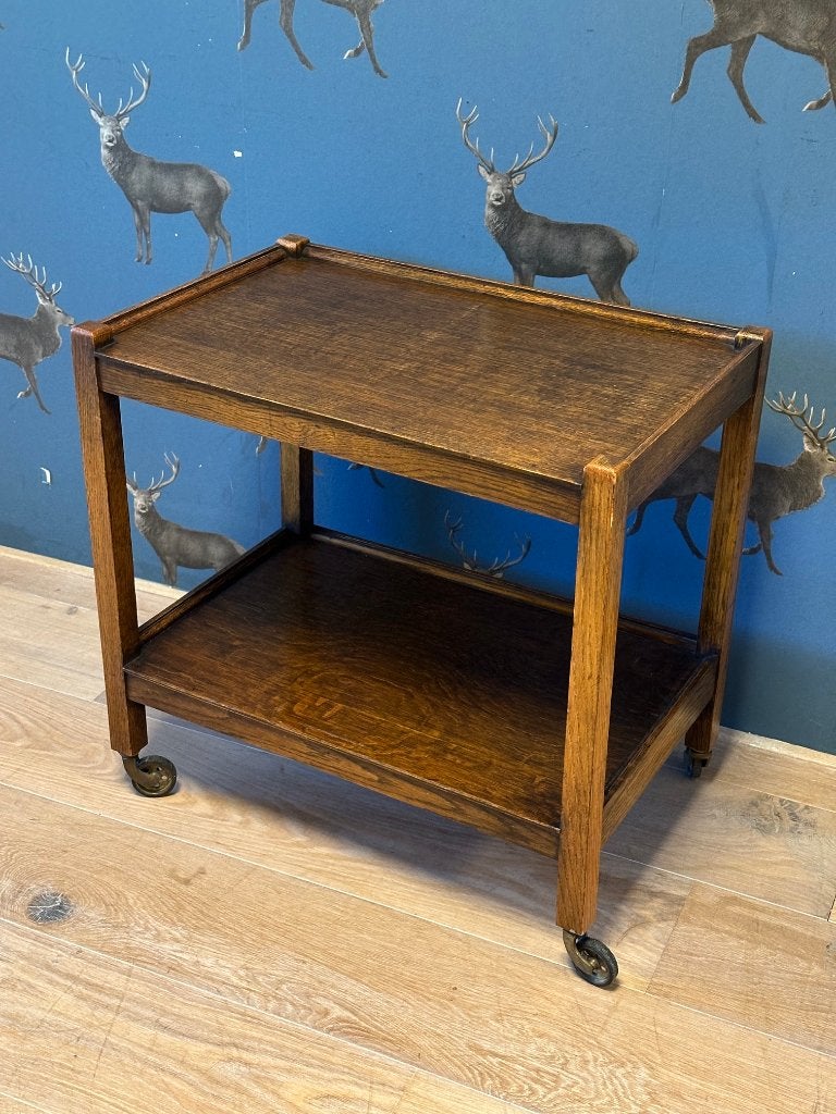 Antieke eiken trolley, Ophalen of Verzenden