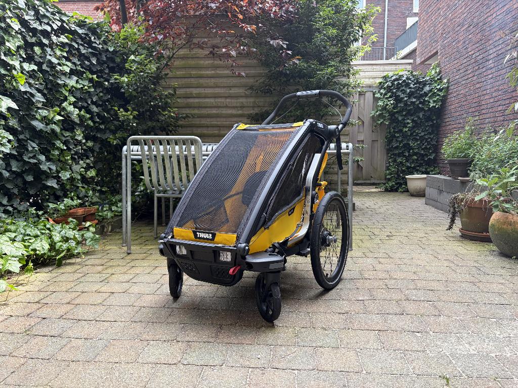Thule Chariot Sport 1 Fietskar Spectra Yellow, Ophalen, Opvouwbaar, 20 tot 40 kg, Zo goed als nieuw
