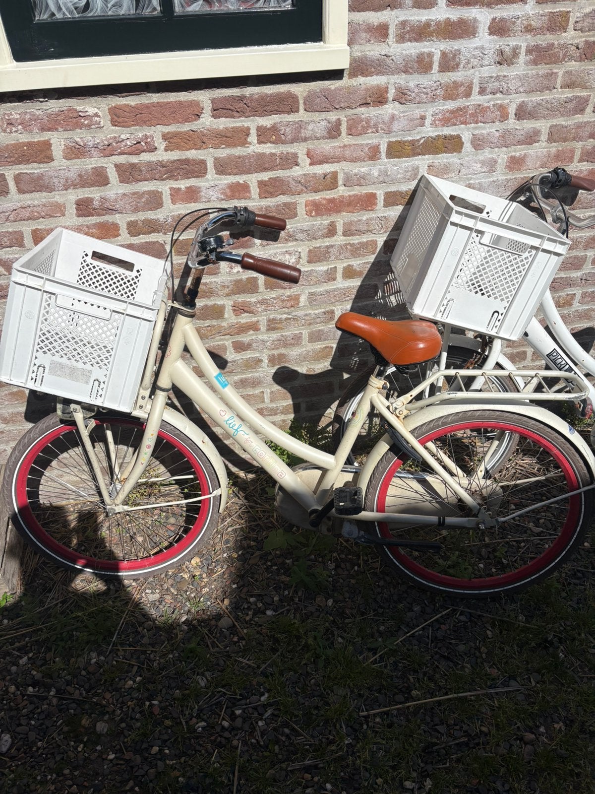 Te koop, 2 stuks meisjes fiets 24 inch, Ophalen, Gebruikt, Terugtraprem, 24 inch