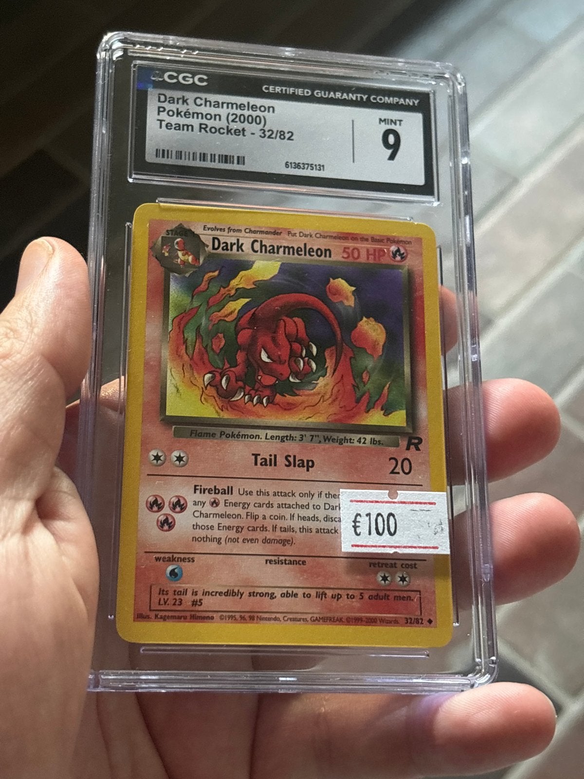 Dark Charmeleon CGC 9 Team Rocket Pokémon Kaart 32/82, Ophalen of Verzenden, Zo goed als nieuw, Losse kaart