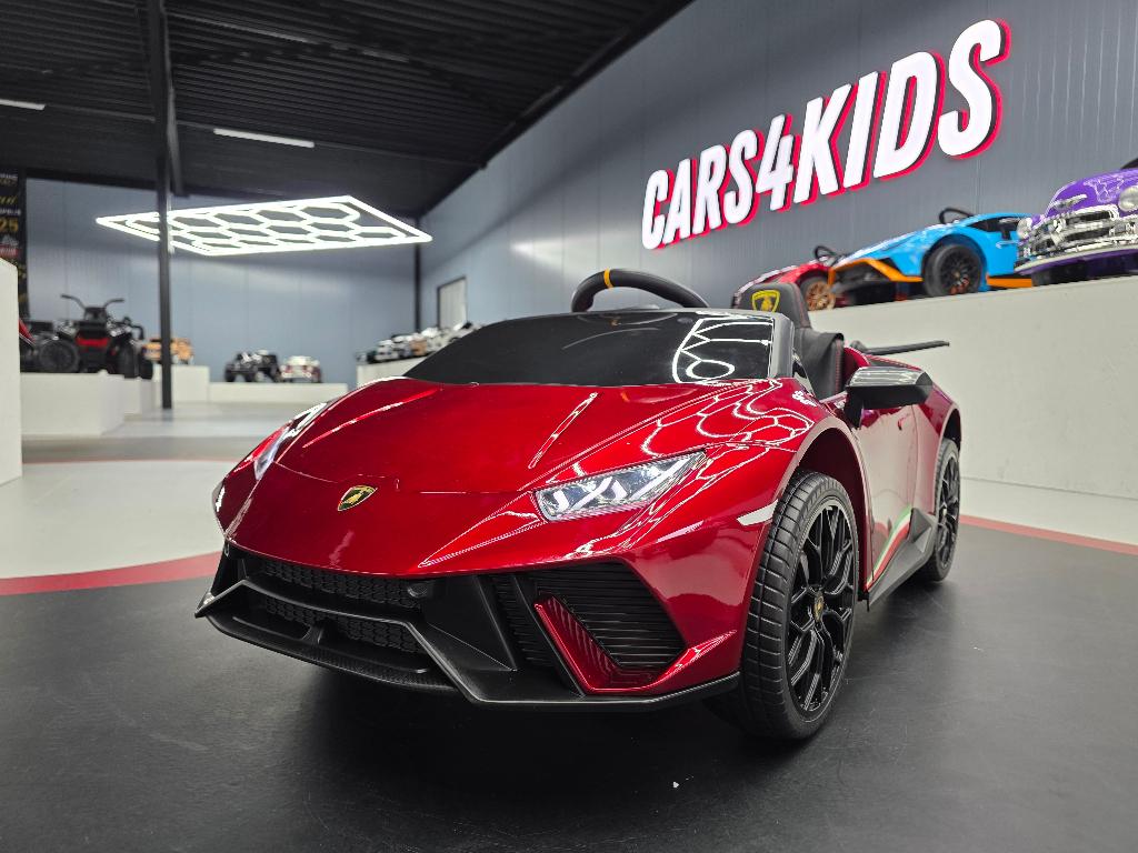 Kinderauto Lamborghini Huracan - soft start - leren zit - RC