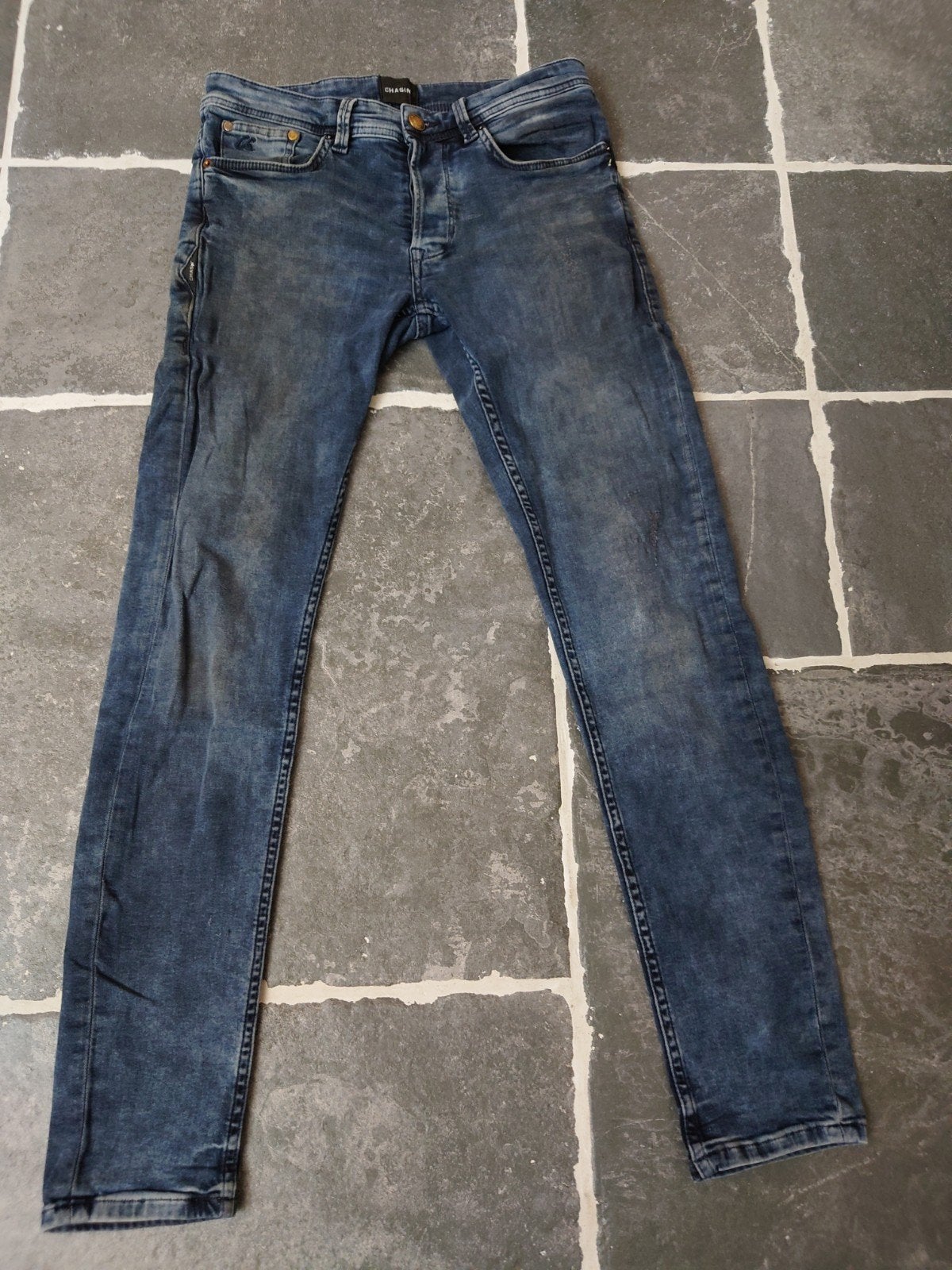 Chasin, EGO Slim Raven, Slim Fit, W28 L32, blauw. Rob2832, Chasin, Blauw, W32 (confectie 46) of kleiner, Ophalen of Verzenden