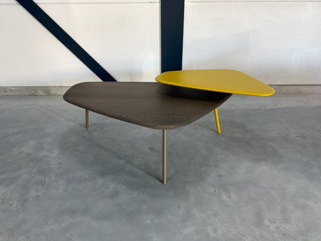 Leolux Tilio tafel - nieuwstaat, Ophalen, 50 tot 100 cm, Nieuw, 50 tot 100 cm