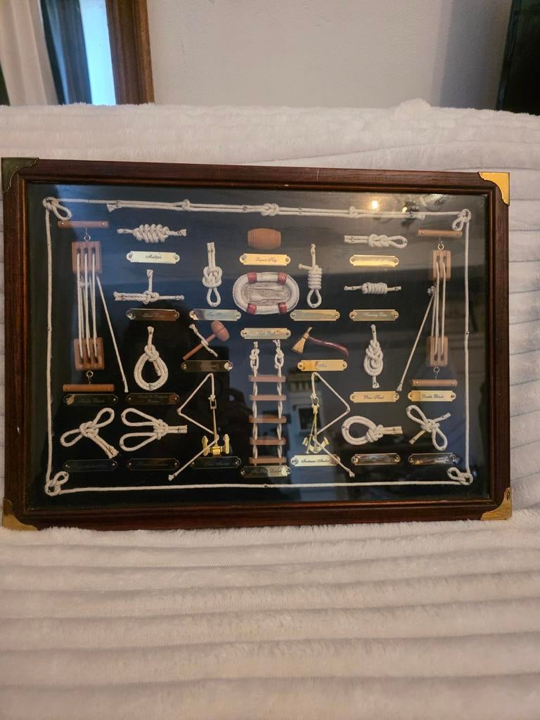 Maritiem knopenbord met engelstalige benamingen, Ophalen, Gebruikt
