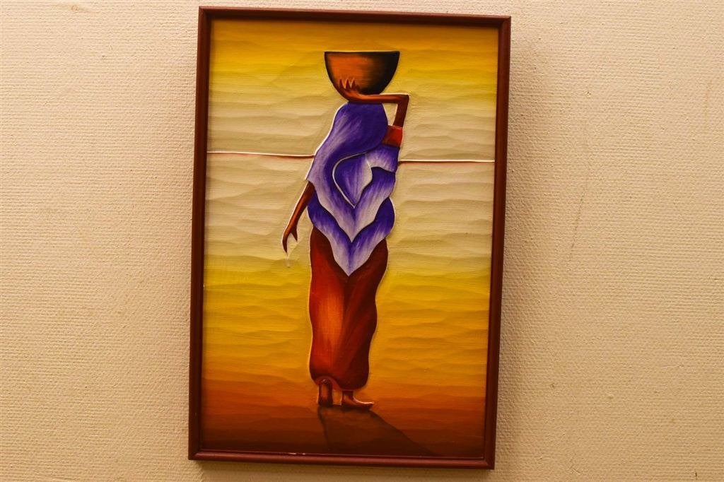 Schilderij van een vrouw 51263, Ophalen of Verzenden, Gebruikt, Schilderij