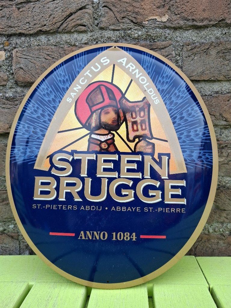 Authentiek Reclamebord Steenbrugge bier, Ophalen of Verzenden, Nieuw, Reclamebord, Plaat of Schild, Overige merken