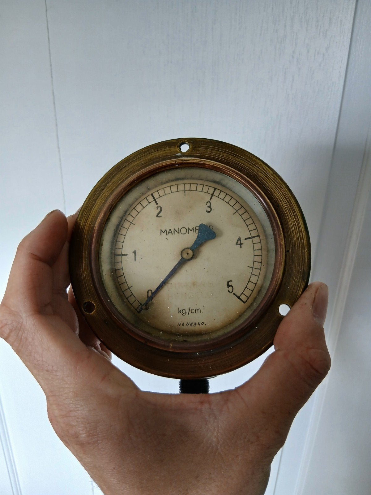 Dikkers Hengelo Oliedrukmeter manometer sleepboot opduwer, Ophalen of Verzenden