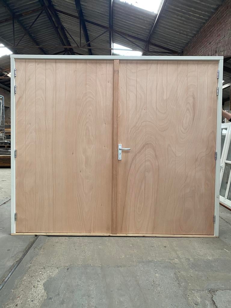 ALUPLEX GARAGEDEUR MET KOZIJN (H217xB255) NIEUW!, Ophalen, Deurkozijn, 225 cm of meer, Nieuw