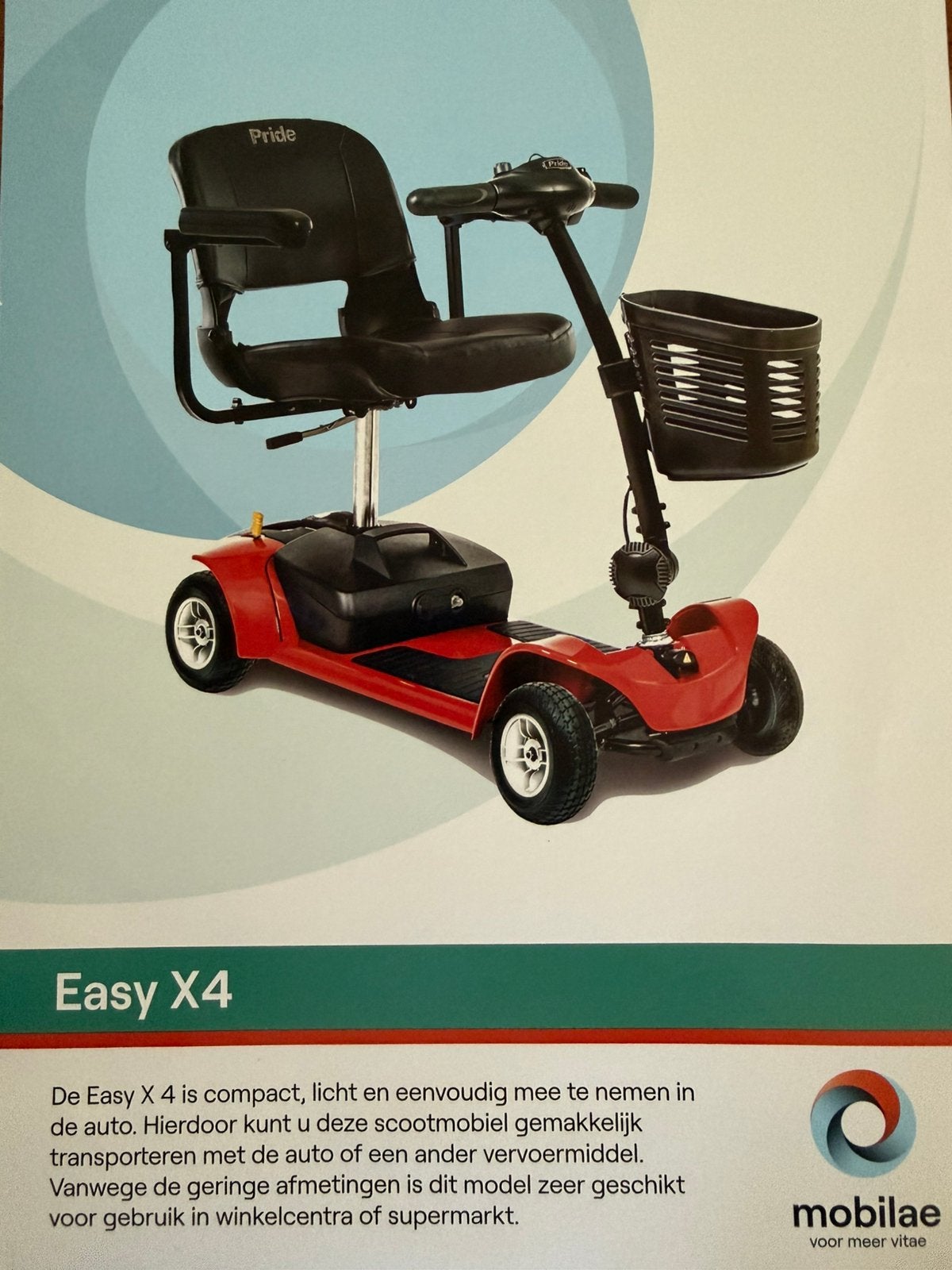 Scootmobiel opvouwbaar Easy X4, Ophalen, Zo goed als nieuw, 10 km/u of minder