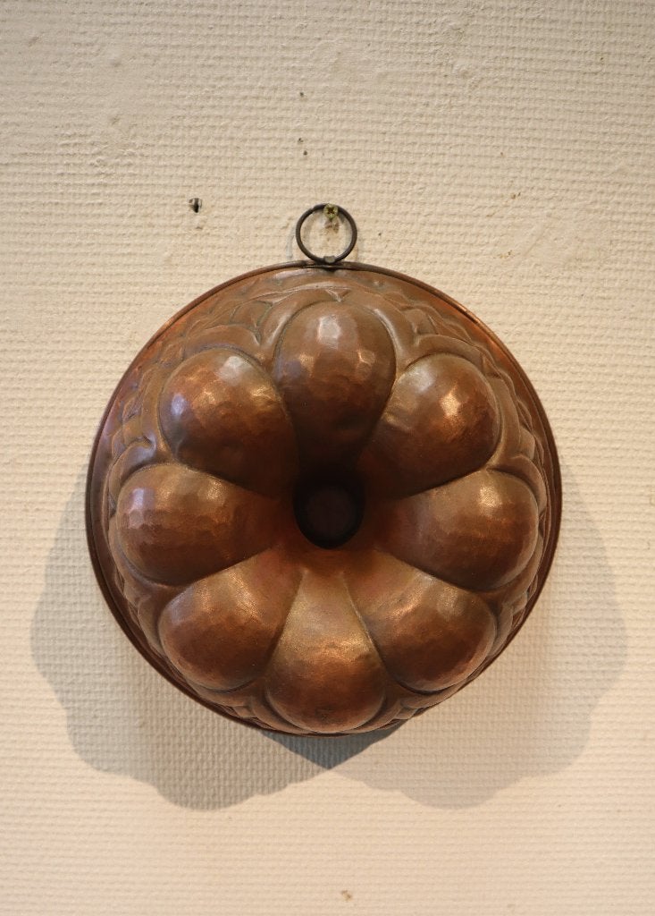 Antieke koperen tulband, cakevorm, Antiek en Kunst, Antiek | Koper en Brons, Ophalen of Verzenden