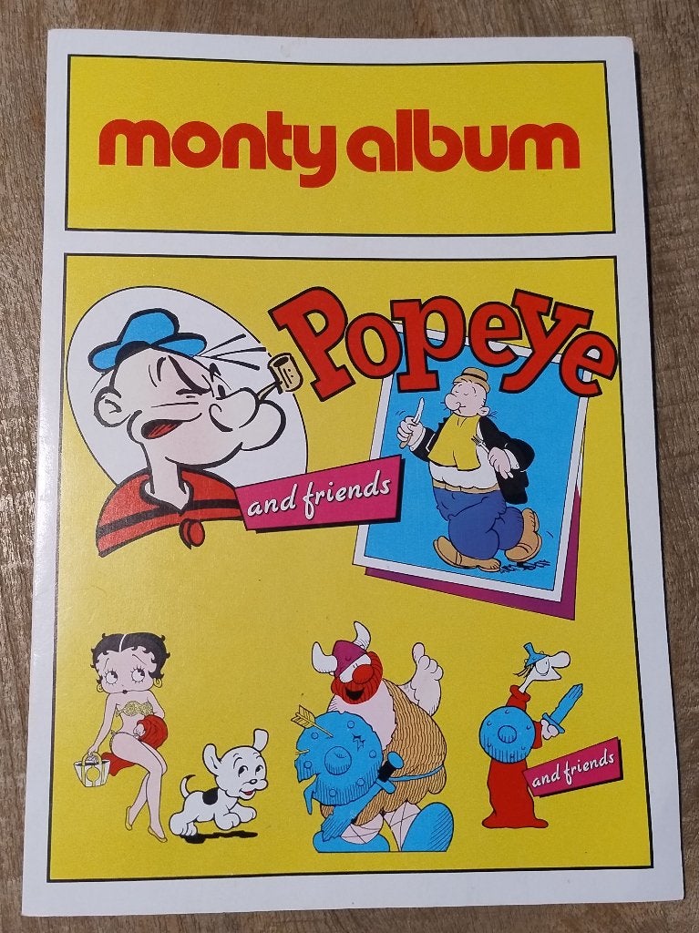 plaatjesalbum POPEYE THE SAILORMAN monty leiden, Ophalen of Verzenden, Zo goed als nieuw, Plaatjesalbum
