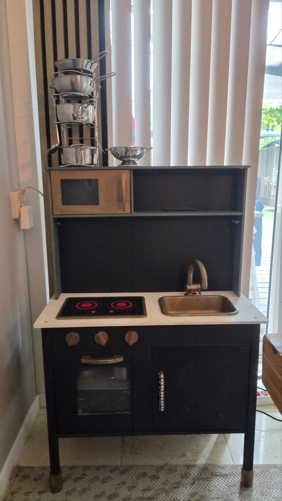 Houten speelkeuken met accessoires en speelgoedeten, Ophalen