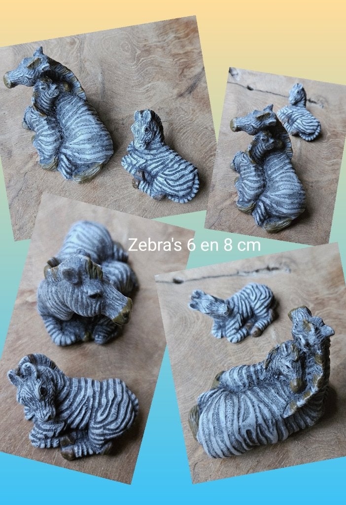 Zebra beeldjes merk: Italy Safari Exotic Nature, vintage!, Ophalen of Verzenden, Zo goed als nieuw, Dier