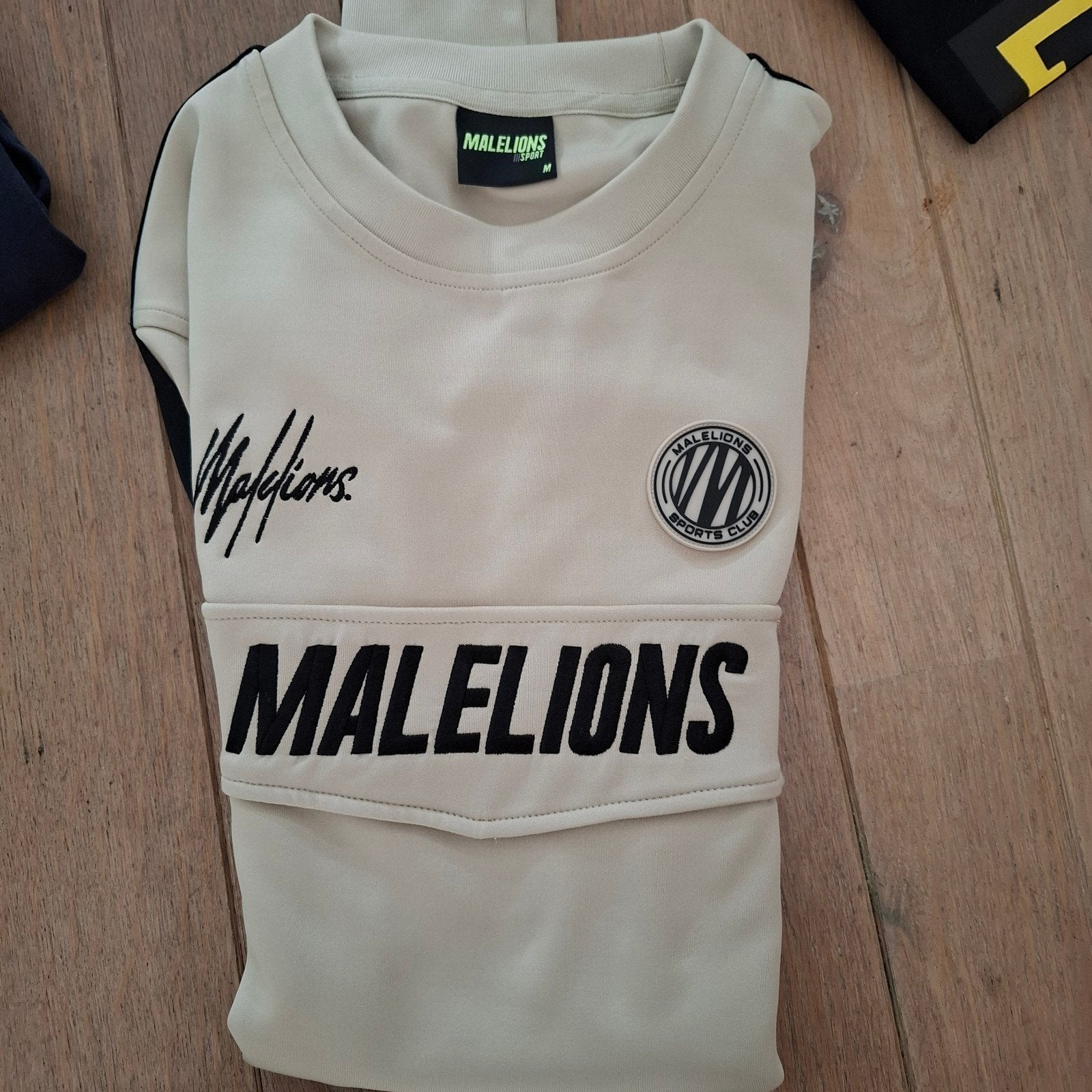 malelions trui heren maat M, zo goed als nieuw,, Kleding | Heren, Ophalen, Maat 48/50 (M), Beige, Malelions