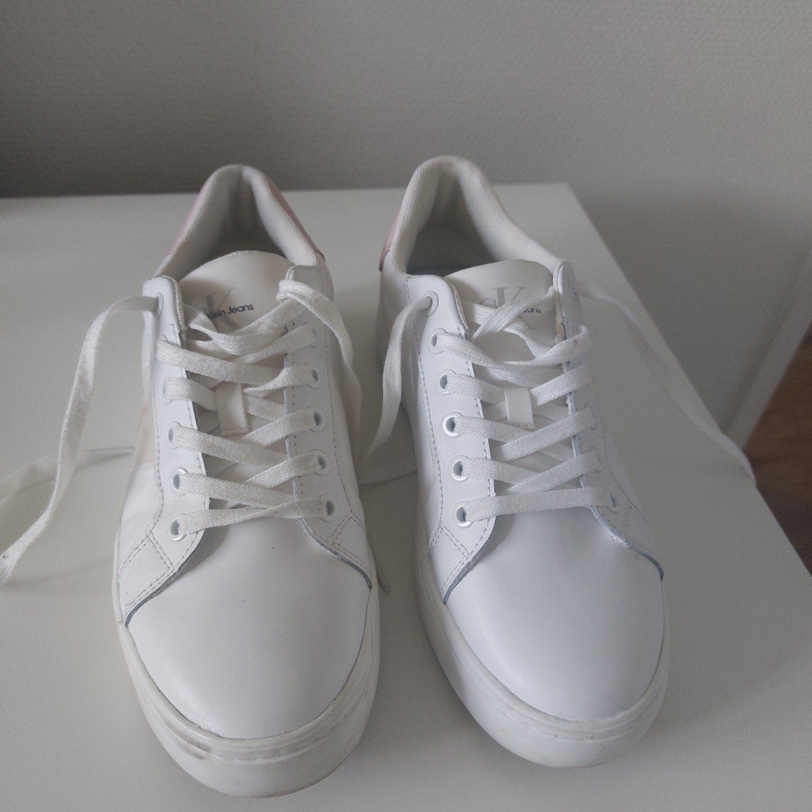 Calvin Klein Jeans gympen maat 38, Wit, Ophalen of Verzenden, Calvin Klein, Sneakers of Gympen