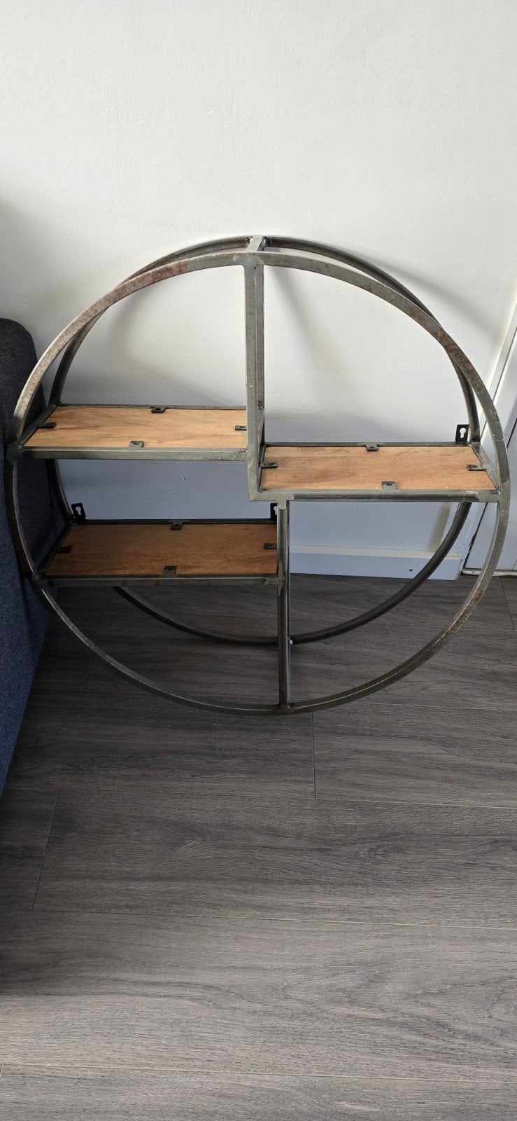 Nieuw Rond Industrieel Wandrek met Hout - Zware Variant, Ophalen, Nieuw