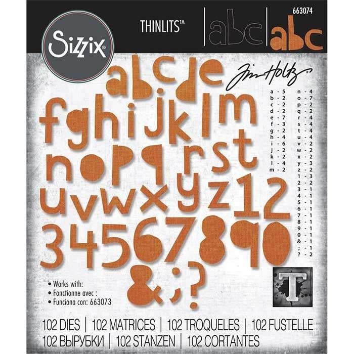 Sizzix Tim Holtz Alterations Thinlits Alphanumeric #663074, Verzenden, Nieuw, Frame of Mal, Sizzix