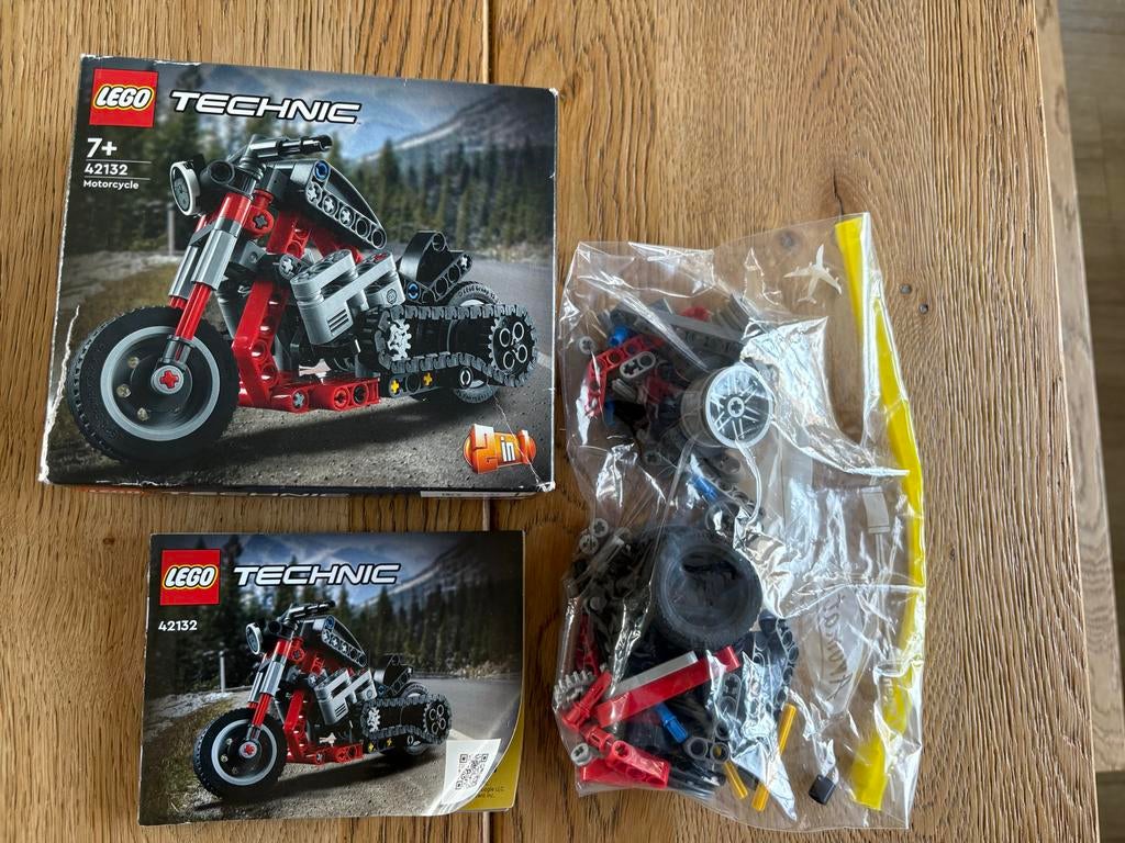 Lego Technic Motorfiets 42132 - Zo goed als nieuw, Lego, Ophalen of Verzenden, Zo goed als nieuw, Technic