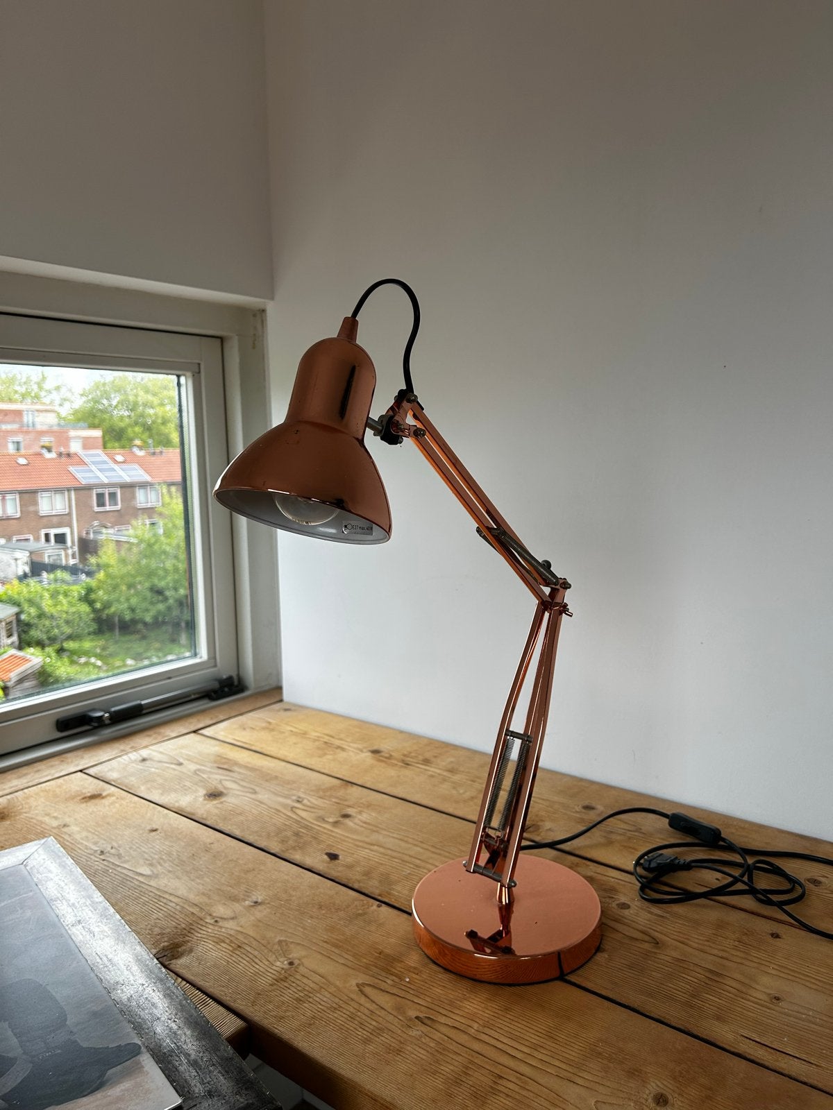 Rosé kleurige Bureaulamp, Bureaulamp, Overige merken, Overige kleuren, Metaal