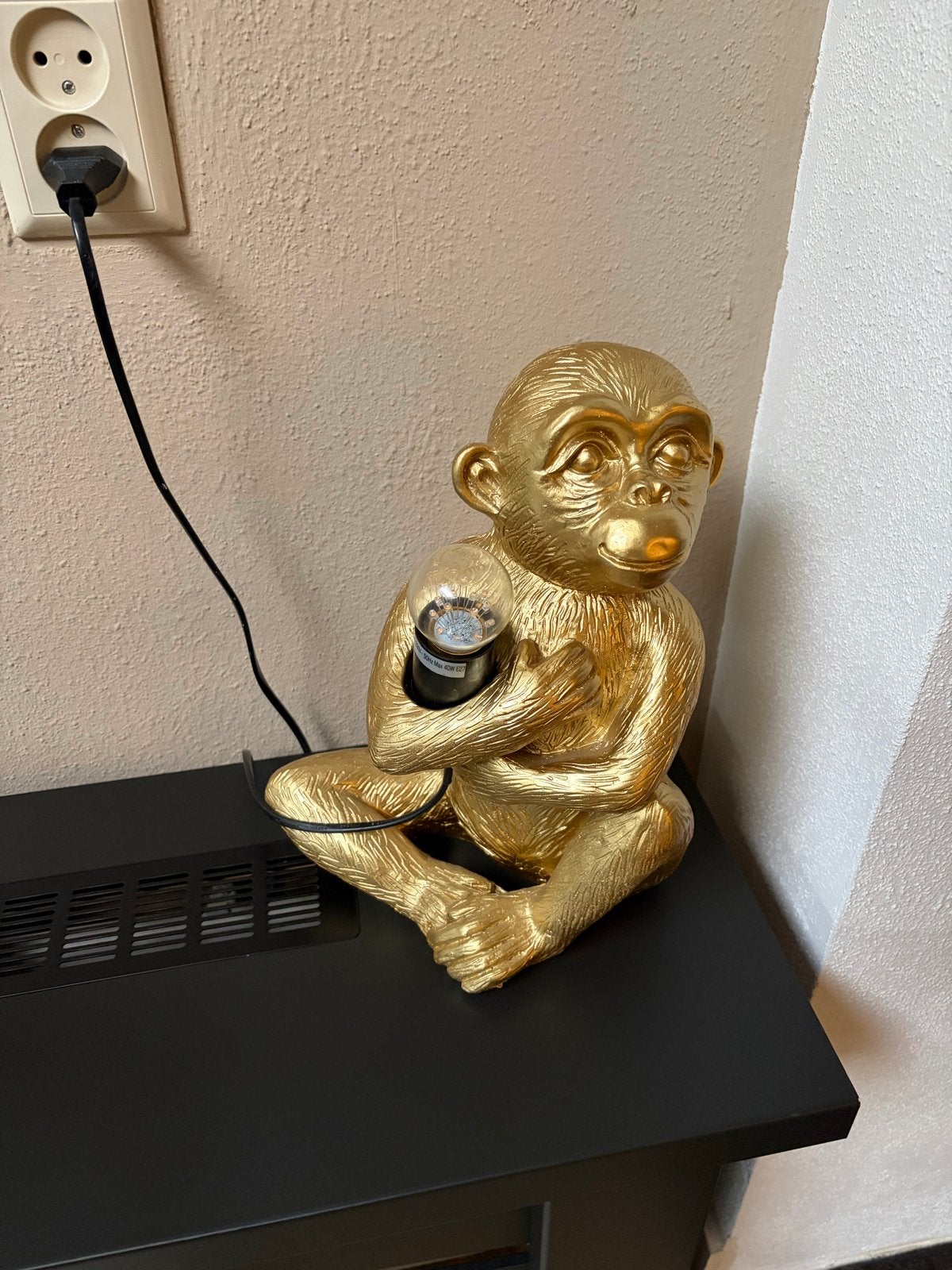 Gouden Apen Tafellamp - Unieke Decoratie, Ophalen, Zo goed als nieuw