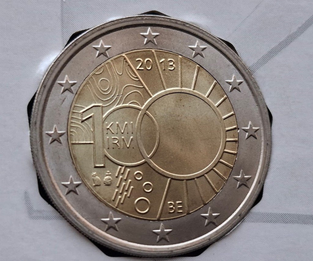 België 2 Euro "100 Jaar KMI"  2013 (AMK), Ophalen of Verzenden, België, 2 euro, Setje
