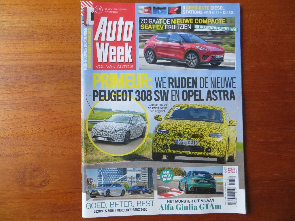 Autoweek 25 2021 Peugeot 308 SW, Opel Astra Alfa Giulia GTA, Ophalen of Verzenden, Zo goed als nieuw, Alfa Romeo