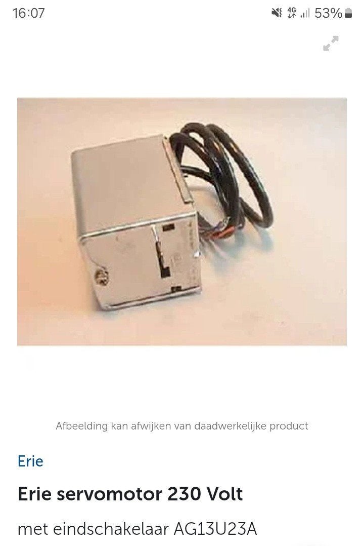 Erie Servomotor 230 Volt met Eindschakelaar AG13U23A, Ophalen of Verzenden