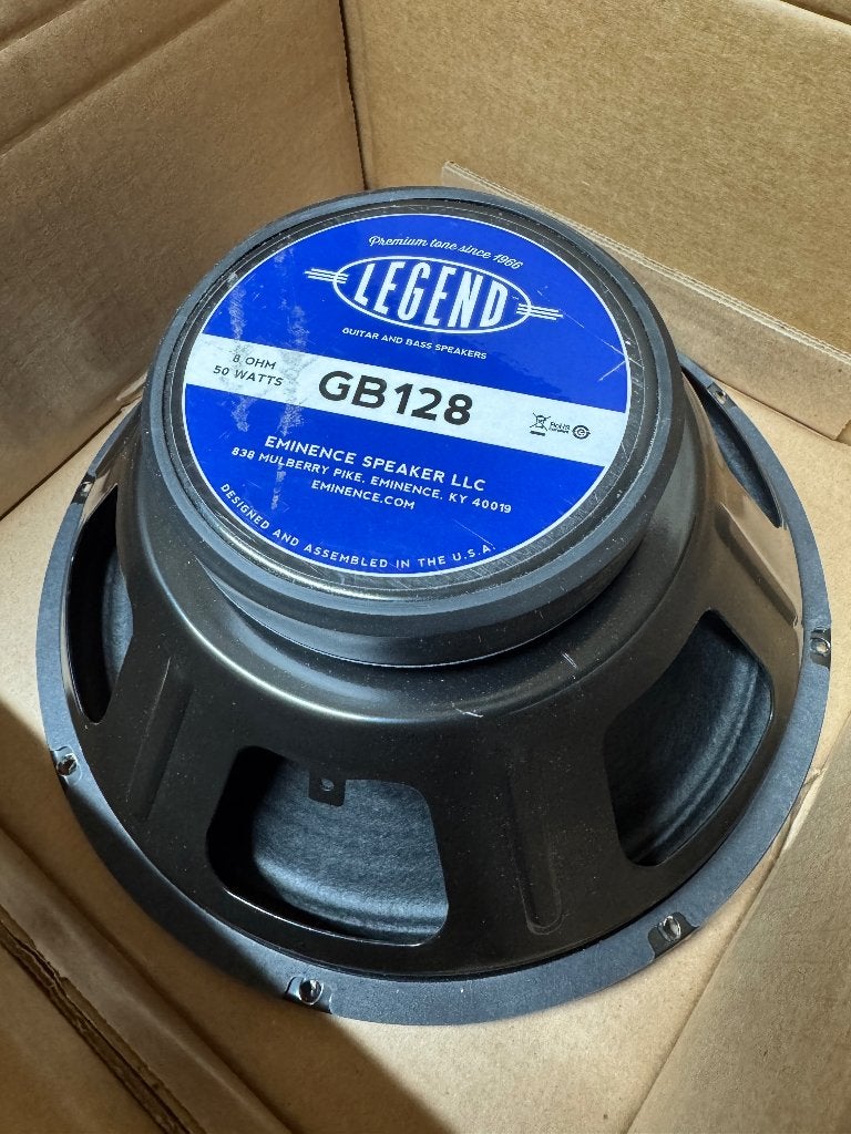 2x Eminence GB 128 8 ohm 50 watt, Ophalen of Verzenden, Zo goed als nieuw, Gitaar, 50 tot 100 watt