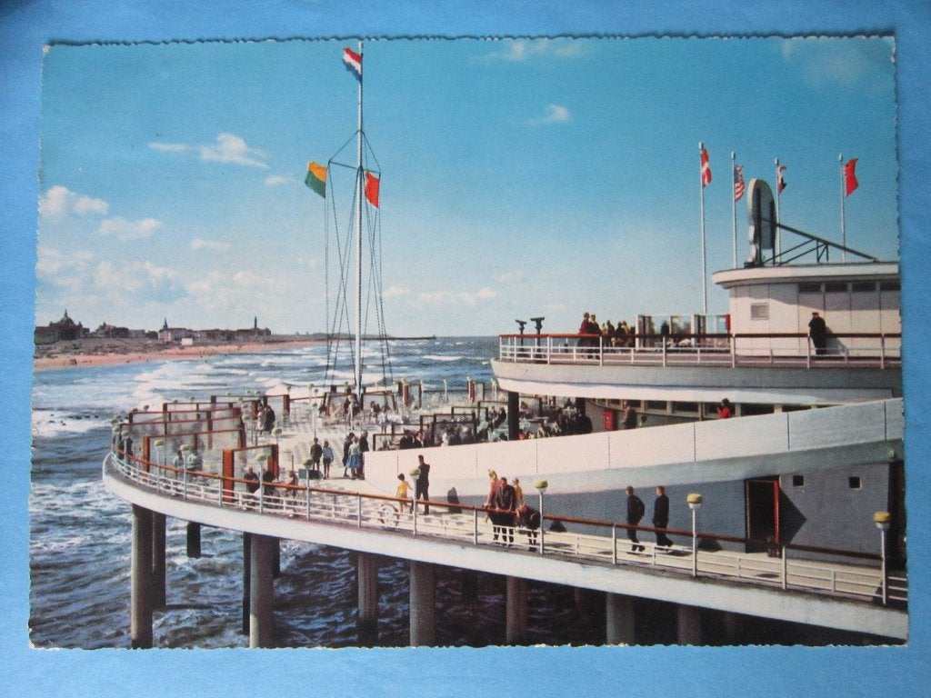 Ansichtkaart: Scheveningen, Pier. Grote kaart 19 bij 13,5 cm, Ophalen of Verzenden, 1960 tot 1980, Gelopen, Zuid-Holland