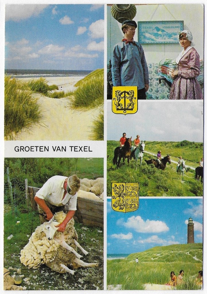 Texel gelopen Ansichtkaart (B2827 ), Ophalen of Verzenden, 1960 tot 1980, Gelopen, Waddeneilanden