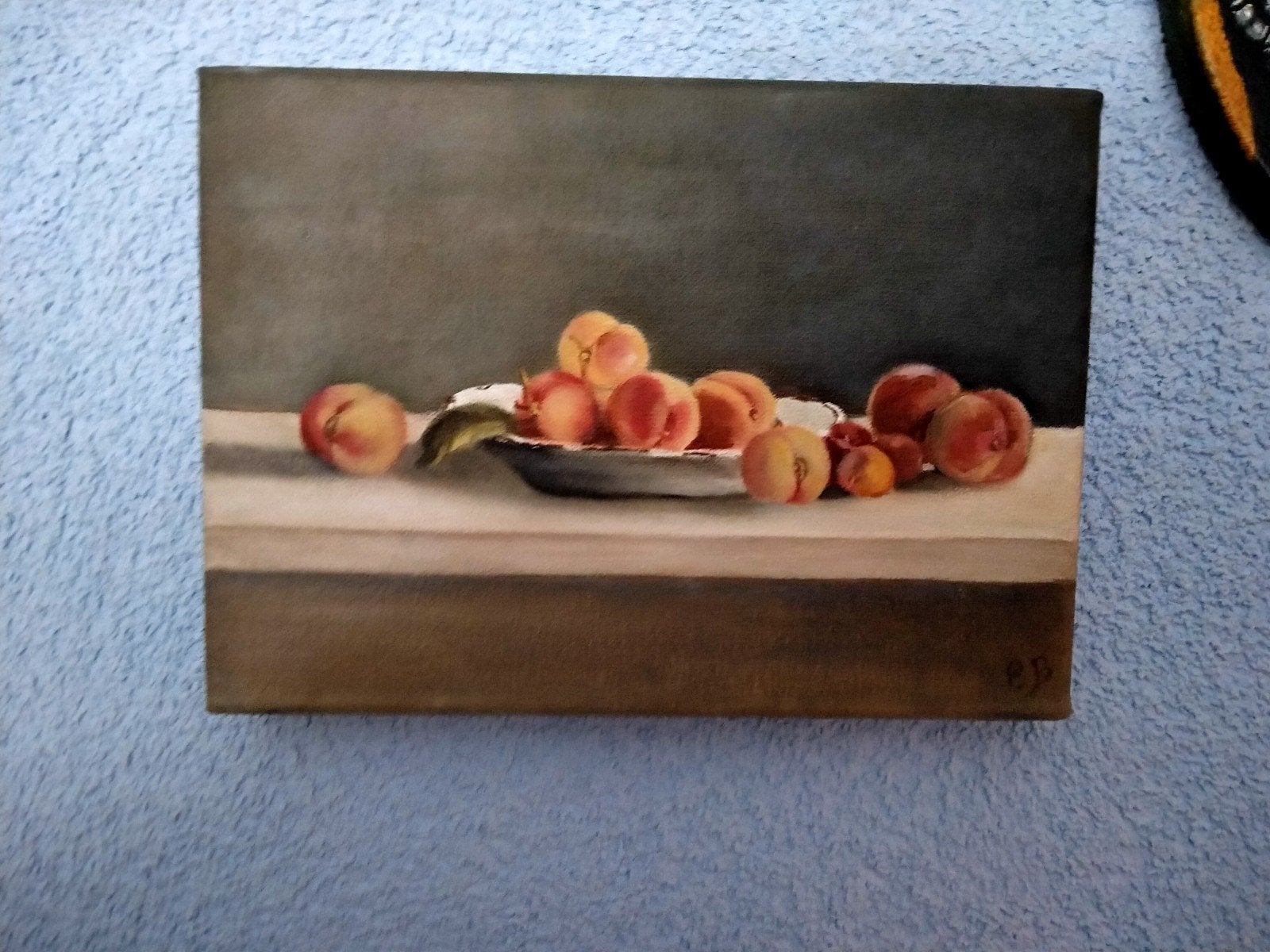 stilleven - origineel werk - olieverf schilderijtje, Ophalen, Handgeschilderd, Olieverf, Stilleven