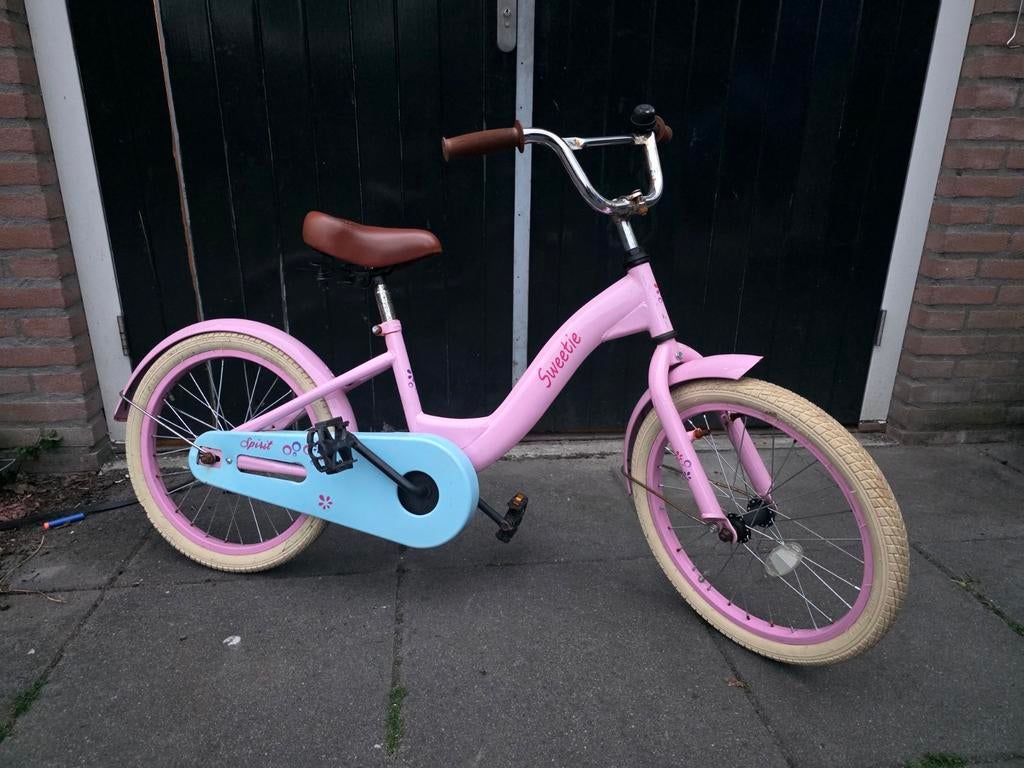 Roze kinderfiets 18 inch, Ophalen, Gebruikt, 16 tot 20 inch