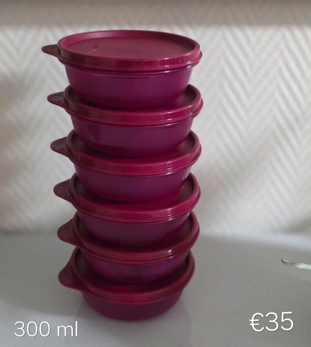 Tupperware Ruimteschaaltjes - Set van 6 (530 ml), Geschikt voor vriezer, Overige kleuren, Schaal, Nieuw