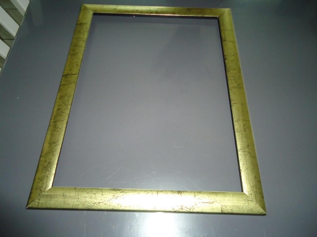 schilderijlijst goudkleurig gevlamd 45 x 35, Ophalen of Verzenden, Zo goed als nieuw, Overige materialen