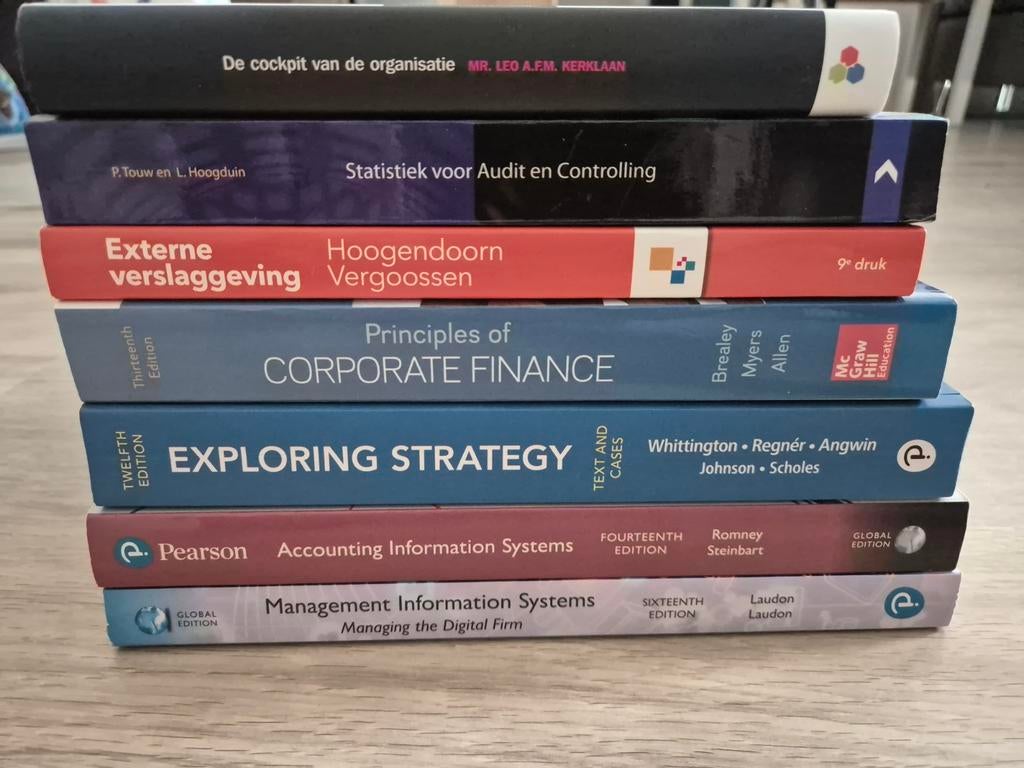 Diverse studieboeken: Bedrijfskunde, Financiën, Strategie, Gelezen, Verzenden, HBO, Gamma