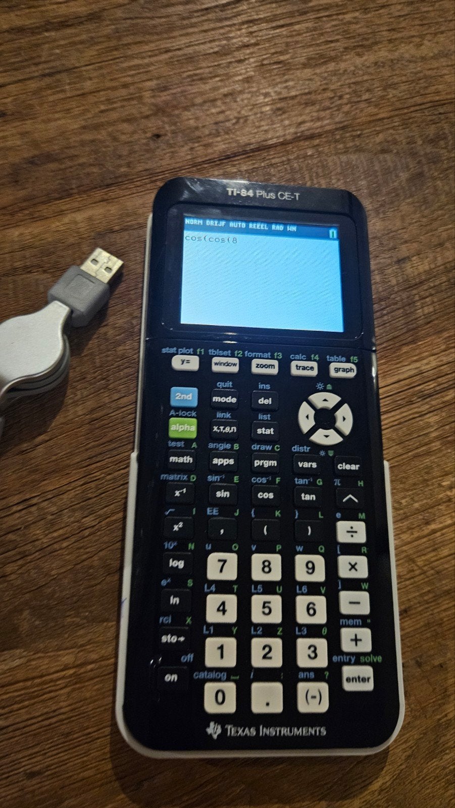 Texas Instruments TI-84 Plus CE-T Grafische Rekenmachine (Zw, Ophalen, Grafische rekenmachine