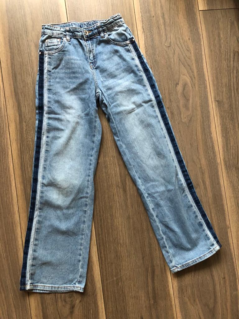 Jeans blauw D-Zine maat 146, Kleding | Dames, Spijkerbroeken en Jeans, Ophalen of Verzenden, Zo goed als nieuw, Blauw