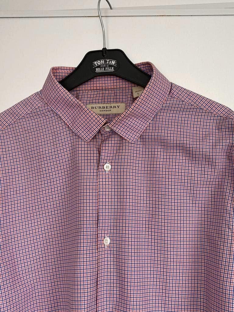 G222 Originele Burberry mt. L=52/54 overhemd blouse blauw, Kleding | Heren, Blauw, Zo goed als nieuw, Burberry, Halswijdte 39/40 (M)