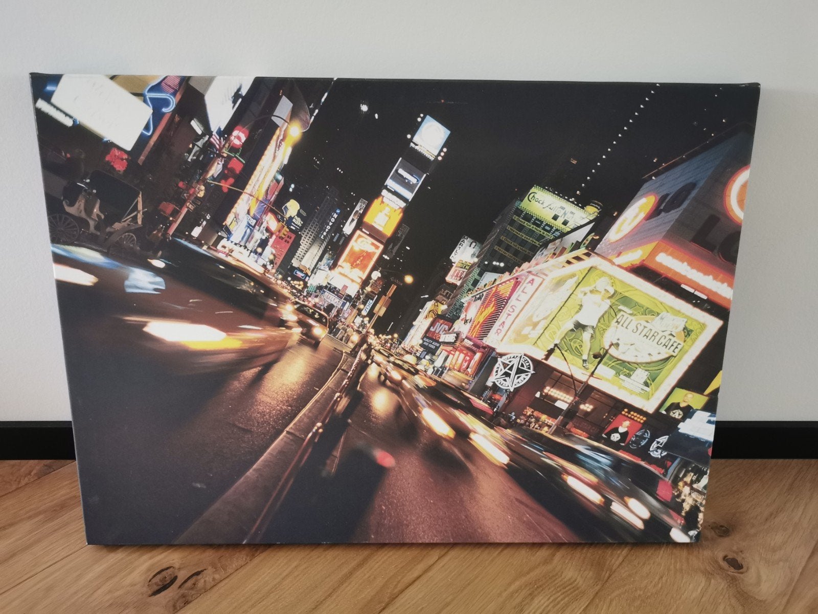 Canvas schilderij Times Square in New York City. 70x50 cm, Ophalen, 50 tot 75 cm, Zo goed als nieuw, Schilderij