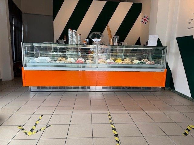 Orion Kt24 ijsvitrine Carpigiani 2x ijsbewaarkast ORANJE TOP, Zakelijke goederen, Horeca | Keukenapparatuur, Ophalen, Gebruikt
