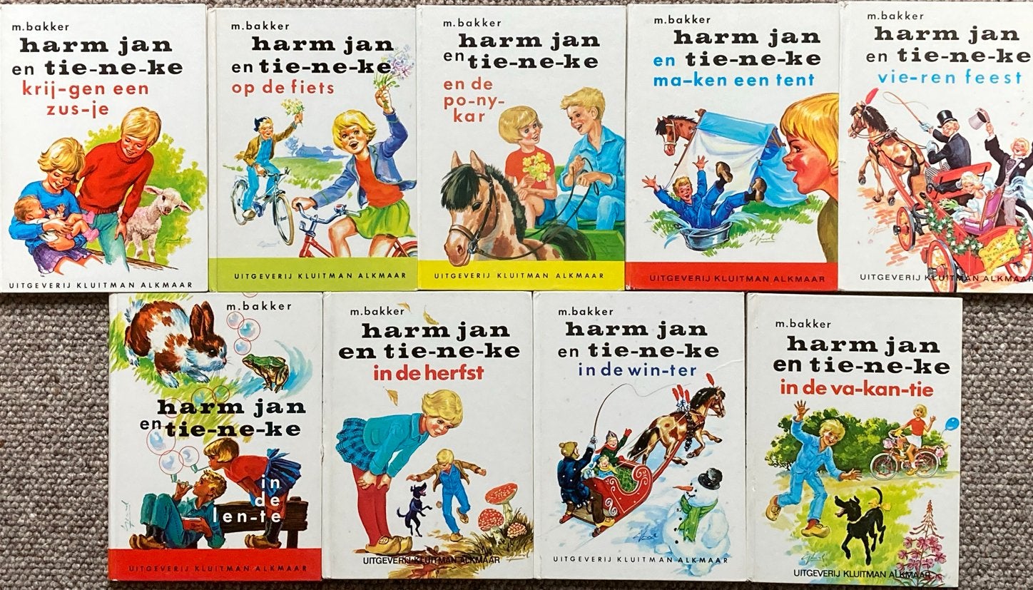 Negen Harm Jan en Tineke boeken  - totaalprijs, Ophalen of Verzenden, Gelezen, Fictie algemeen
