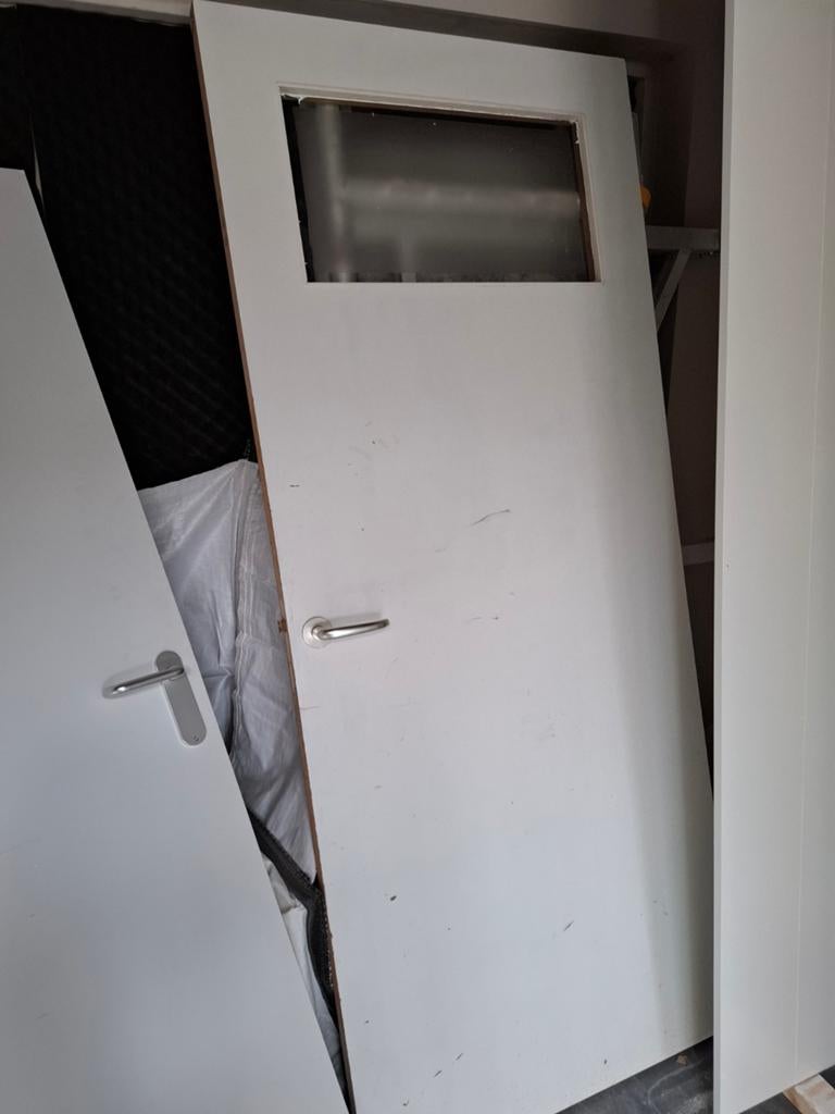 Binnendeur met glas, Ophalen, 80 tot 100 cm, Binnendeur, 200 tot 215 cm