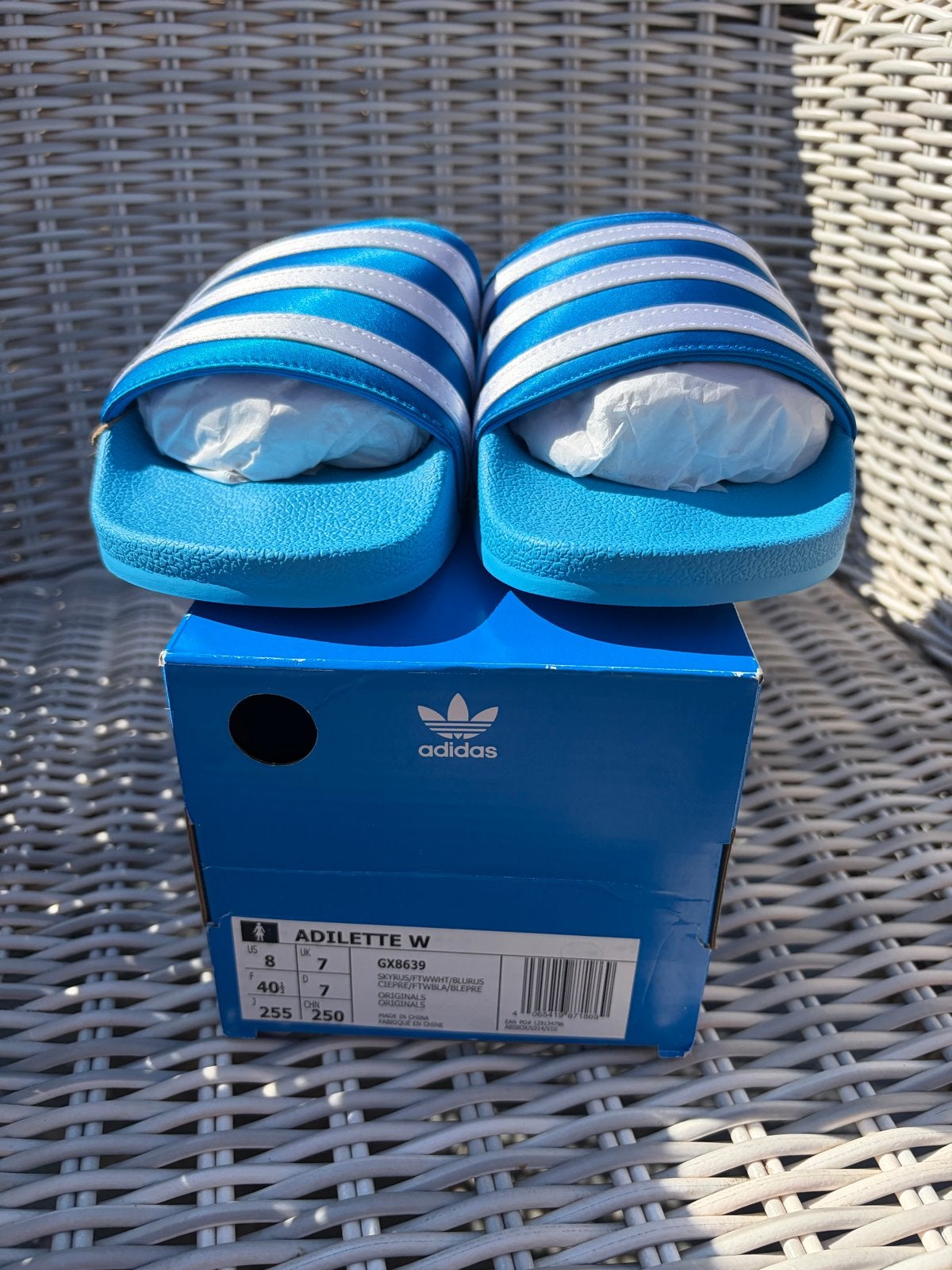 Nieuwe Adidas Adilette W slippers - Maat 40, Ophalen of Verzenden, Nieuw, Blauw, Slippers