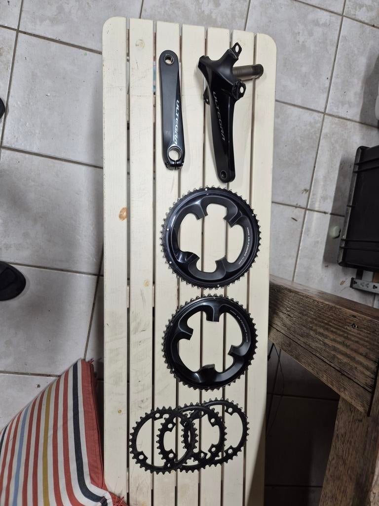 Shimano Ultegra R8000 Crankstel 172.5 diverse kettingbl, Crankstel of Pedalen, Gebruikt, Overige materialen, Shimano Ultegra